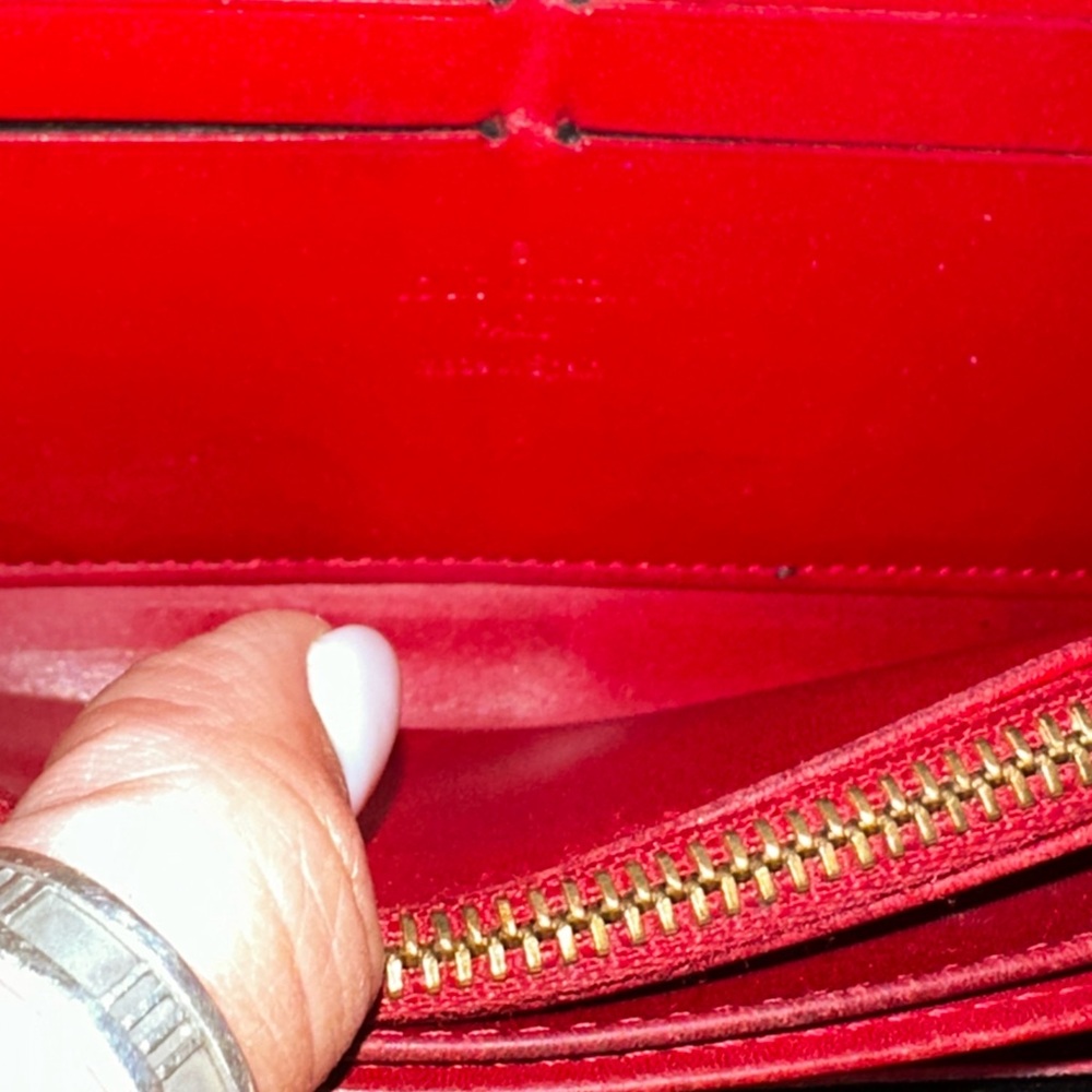 Louis Vuitton Vernis Zippy Wallet Red CA4010 Dust bag LV box - Picture 11 of 13